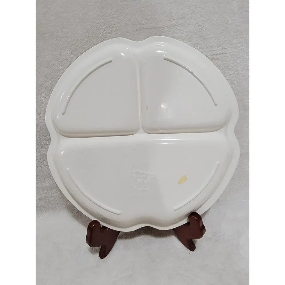 Vintage Anacapa Melamine Ware divided children's plate cir. 1987 Set of 2